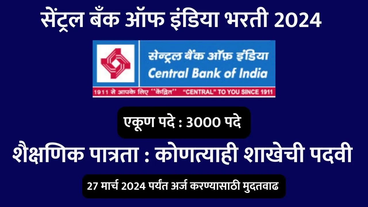 Central Bank Recruitment 2024, CBI Recruitment 2024 Notification