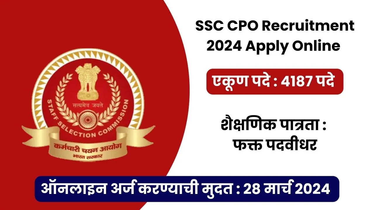 SSC CPO Notification 2024, SSC CPO Exam Date 2024