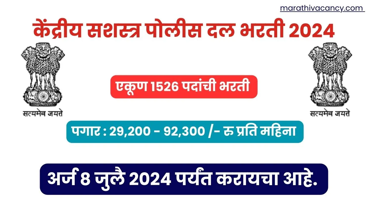 CAPF Bharti 2024, CAPF Recruitment 2024 Notification Pdf